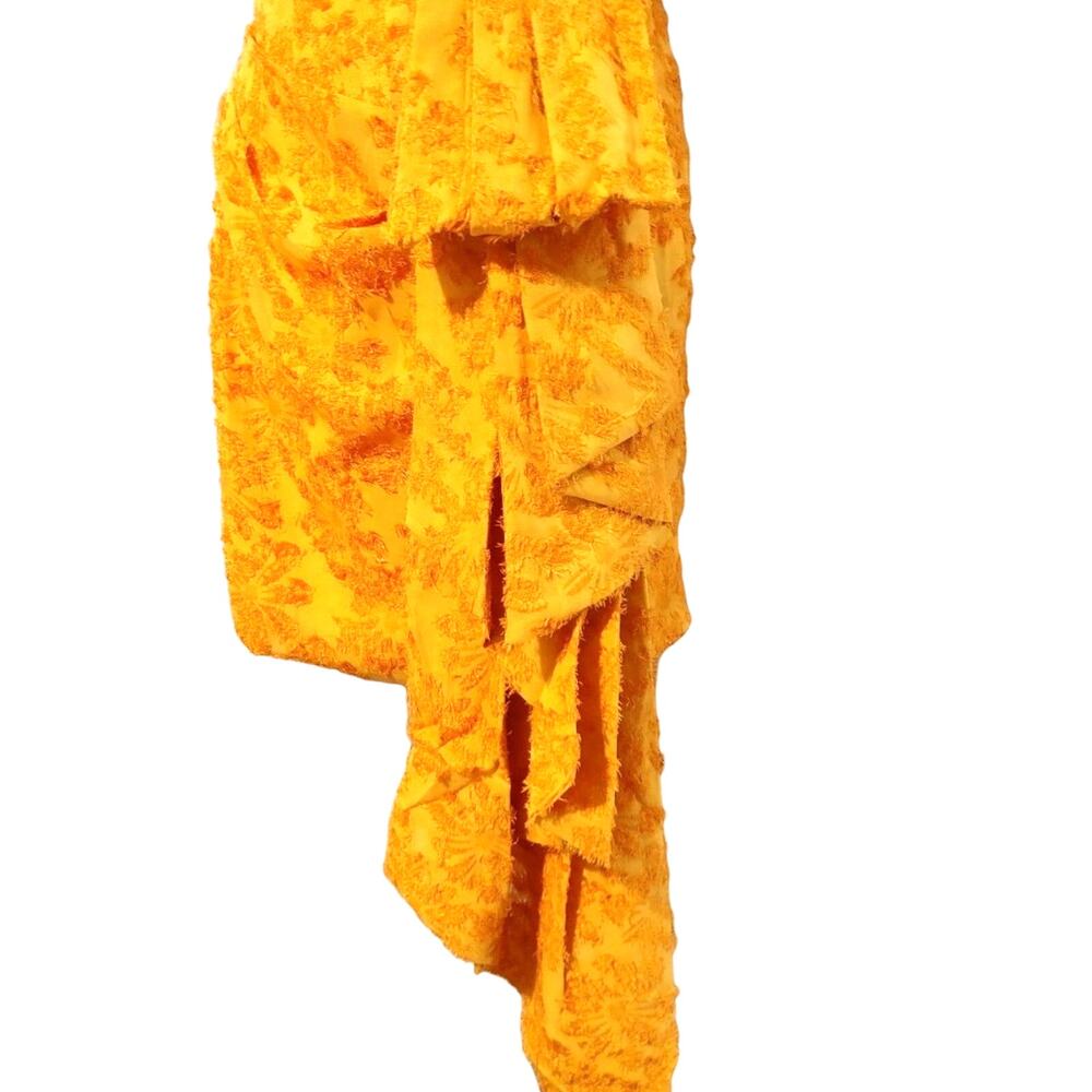 Atoir Guiding Light Dress One Shoulder Ruffle Drape Detail Orange Womens XS New - Picture 3 of 11
